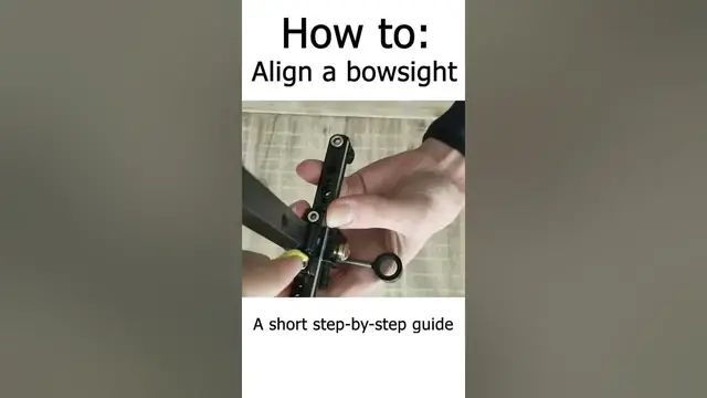 'Video thumbnail for HOW TO ALIGN A BOW SIGHT - a short step by step guide #shorts'