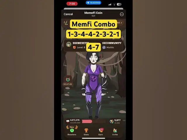 'Video thumbnail for Memfi Daily Combo 4/7'