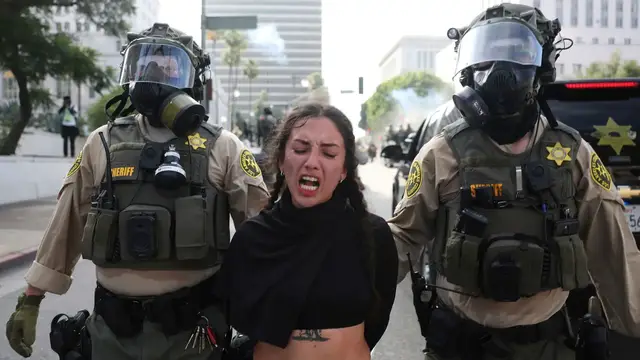 'Video thumbnail for LA under edge as troops deploy, curfew continues amid ‘No Kings’ protests over Trump's policy'