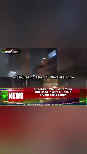 'Video thumbnail for Israel-Iran War - More Than 100 Dead In 48hrs, Donald Trump Talks Tough '
