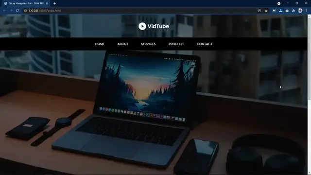 'Video thumbnail for How To Make Sticky Navigation Bar _ Sticky Menu On Website Using HTML CSS & JavaScript'