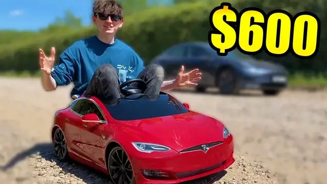 'Video thumbnail for I bought a $600 Tiny Tesla Model S'