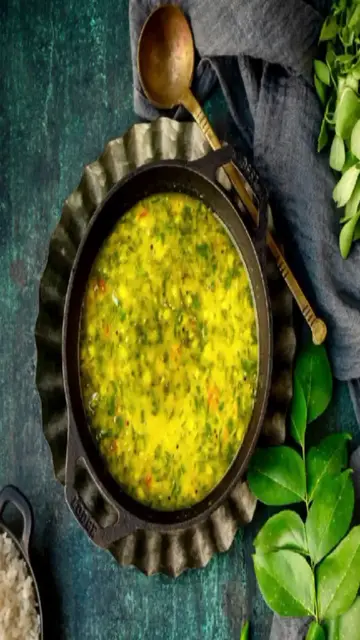'Video thumbnail for Spicy Yellow Lentil with Purslane or Kulfa Daal  Recipe'