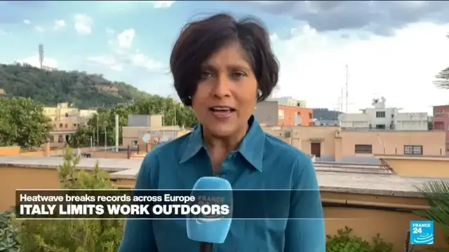 'Video thumbnail for Italy's heatwave disrupts tourism, outdoor work and schools'