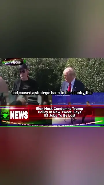 'Video thumbnail for Elon Musk Condemns Trump Policy In New Tweet, Says US Jobs To Be Lost '