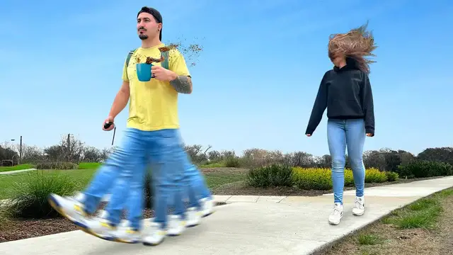 'Video thumbnail for Jake Carlini: builds world's fastest motorized pants for extreme skateboarding!'