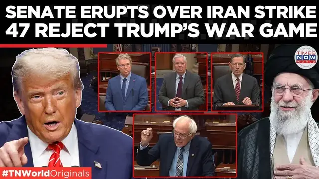 'Video thumbnail for Trump Slammed in Senate Over Iran Strikes, War Powers Vote Fails | Times Now World'