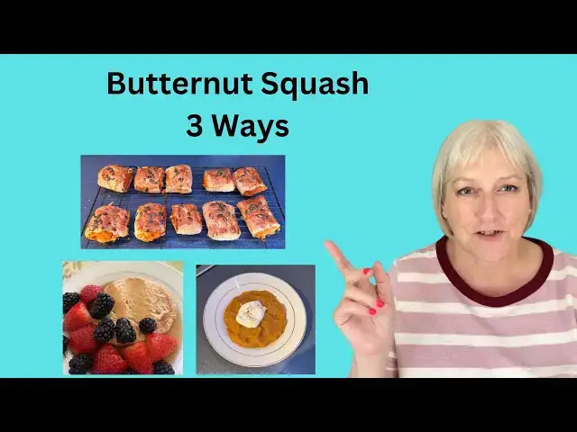 'Video thumbnail for 3 Recipes for Butternut Squash : Soup, Pancakes, Rolls'