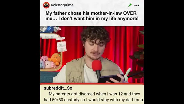 'Video thumbnail for My father chose his mother-in-law OVER me… I don’t want him in my life anymore! - r/BORUpdates | Reddit Stories'