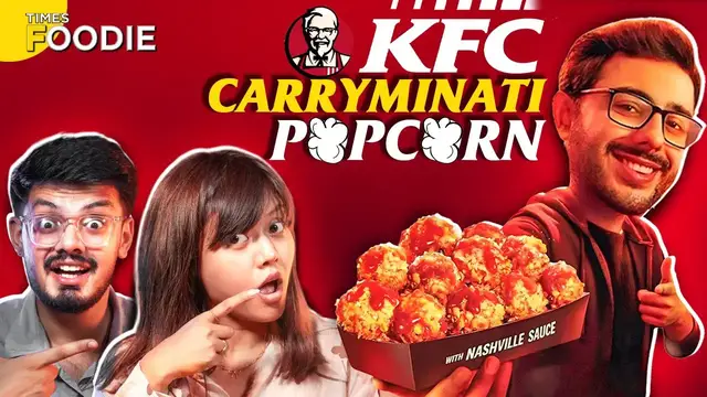 'Video thumbnail for KFC x CarryMinati Saucy Popcorn Review | Worth the Hype or Not? | Times Foodie'