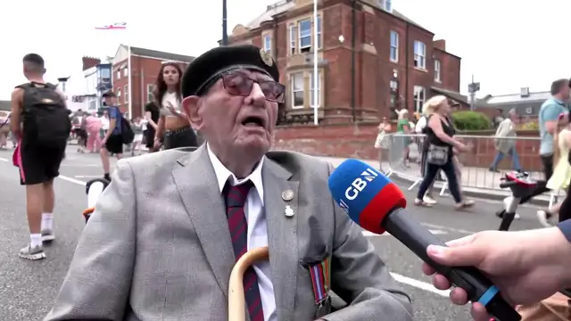 'Video thumbnail for WATCH: World War Two veteran hails Cleethorpes Armed Forces Day celebrations'
