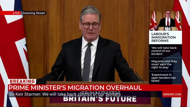 'Video thumbnail for WATCH: Keir Starmer delivers 'promise' to GB News viewers as he unveils latest migration plan'