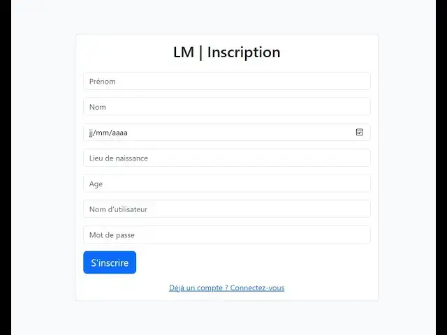 'Video thumbnail for Création d’une Page d’Inscription et de Connexion en HTML | Code Source'