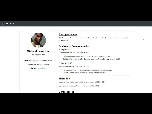 'Video thumbnail for Curriculum Vitae | Html & Css Bootstrap | Free Code Source'