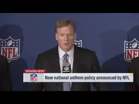 'Video thumbnail for law nation sports: roger goodell announces new nfl national anthem policy'