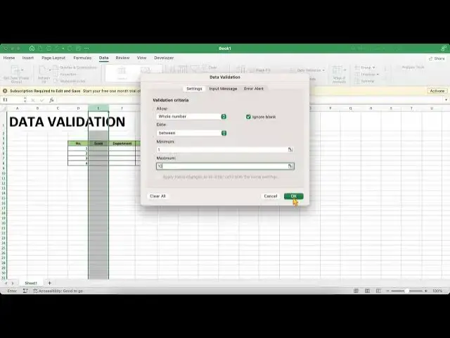 'Video thumbnail for Excel 365: Làm chủ xác thực dữ liệu Excel: Ngăn ngừa lỗi và giữ cho dữ liệu của bạn chính xác! ✅'