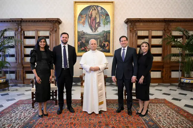 'Video thumbnail for Pope Leo XIV meets US VP JD Vance'
