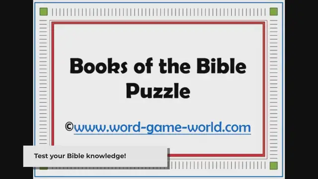 'Video thumbnail for Books of the Bible Puzzle'