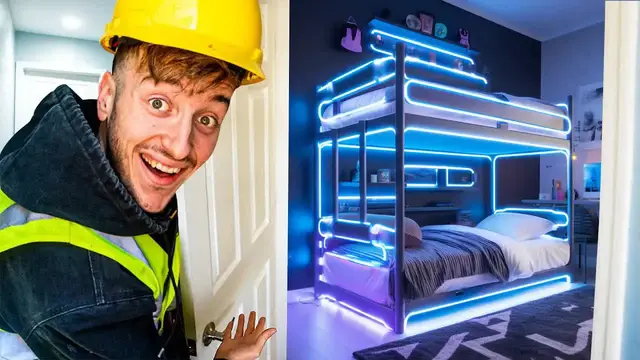 'Video thumbnail for frenchiefries: subscriber dream room makeover! epic gaming room & triple bunk bed reveal'