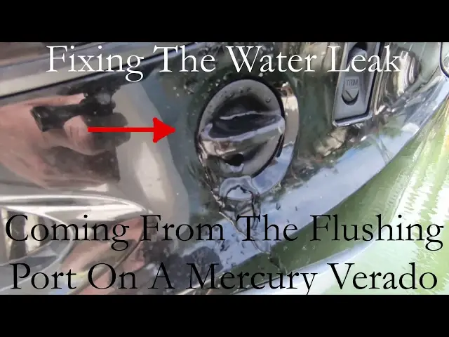 'Video thumbnail for Stopping the water leak coming out of Mercury Verado Flush Port | Verado Squirting Water Out of Side'