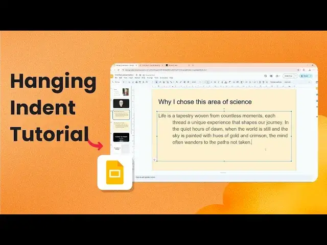 'Video thumbnail for How to Do a Hanging Indent on Google Slides'