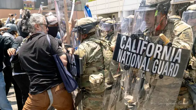 'Video thumbnail for Guard, not police: Troops in LA have strict legal boundaries'