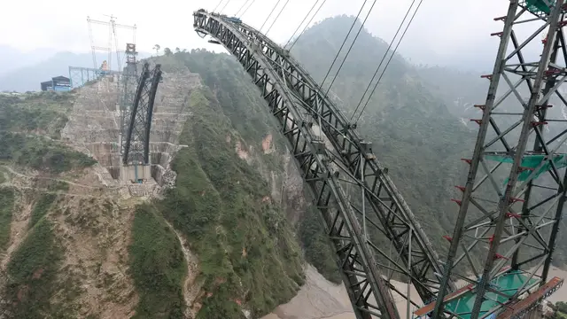 'Video thumbnail for Modi inaugurates world’s highest rail bridge in Indian-administered Kashmir'