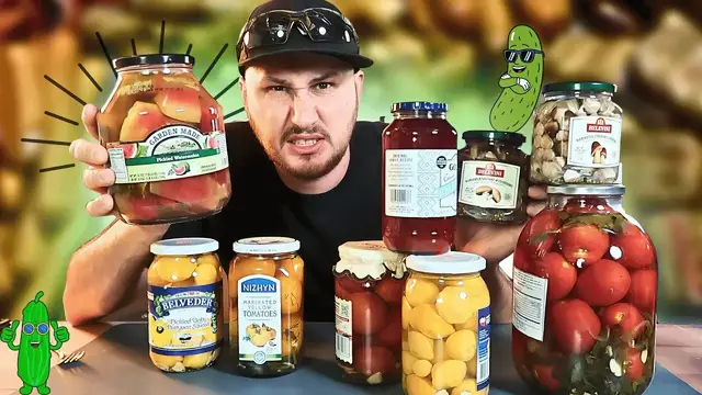 'Video thumbnail for Pickled Watermelon! Tasting Strange Pickled Food'