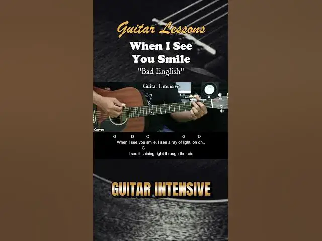 'Video thumbnail for When I See You Smile - Bad English | EASY Guitar Tutorial - Chords - Guitar Lessons  #guitarhowto'