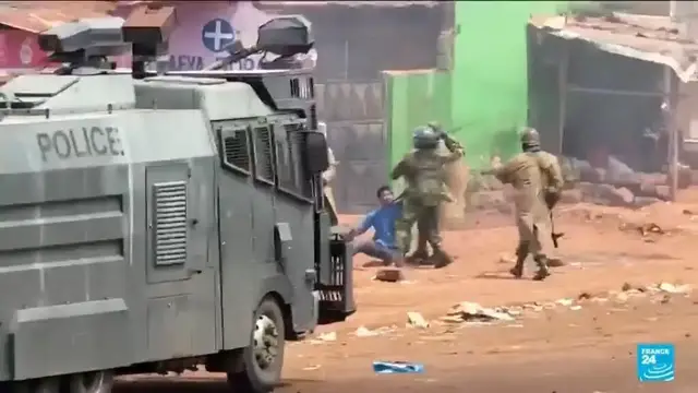 'Video thumbnail for Water cannon and whips: Police in Nairobi clash with protesters'