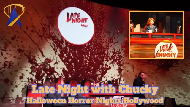 'Video thumbnail for Late Night with Chucky at Halloween Horror Nights Hollywood 2024'