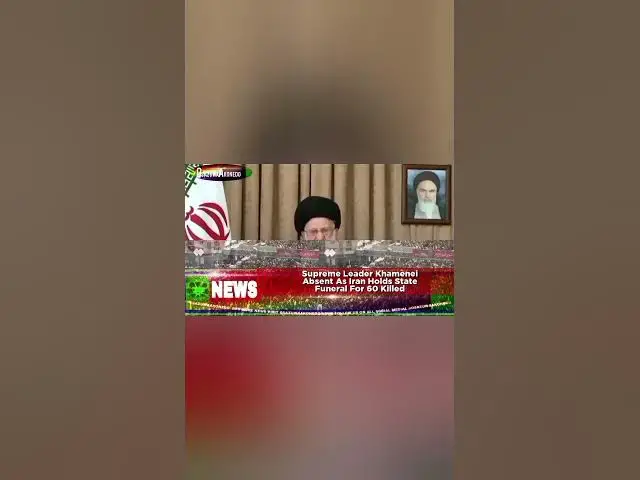 'Video thumbnail for Supreme Leader Khamenei Absent As Iran Holds State Funeral For 60 Killed'