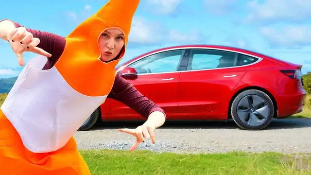 'Video thumbnail for Tricking Tesla Autopilot into thinking my Girlfriend was a Traffic Cone'