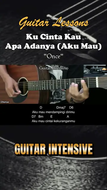 'Video thumbnail for Ku Cinta Kau Apa Adanya (Aku Mau) - Once | Tutorial Chord Gitar Mudah Untuk Pemula #chordgitar'