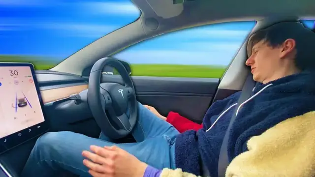 'Video thumbnail for If you go to sleep on Tesla Autopilot will the Tesla keep driving?'