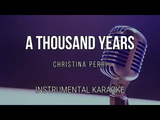 'Video thumbnail for A Thousand Years - Christina Perri | Instrumental Karaoke + Backing Vocal - Backing Track'