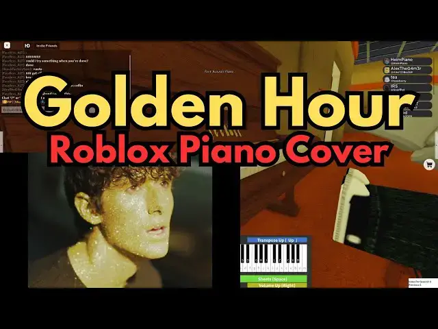 'Video thumbnail for JVKE - Golden Hour (INSANE Roblox Piano Cover)'