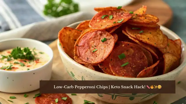 'Video thumbnail for Crispy Low-Carb Pepperoni Chips | The Ultimate Keto Snack!'