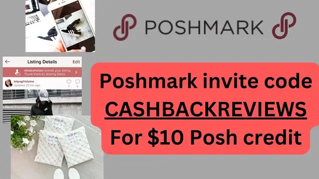 'Video thumbnail for Invite code for Poshmark is CASHBACKREVIEWS which gives $10 in Posh credit'