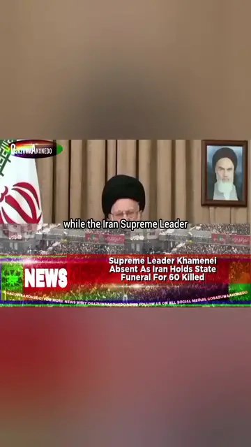 'Video thumbnail for Supreme Leader Khamenei Absent As Iran Holds State Funeral For 60 Killed '