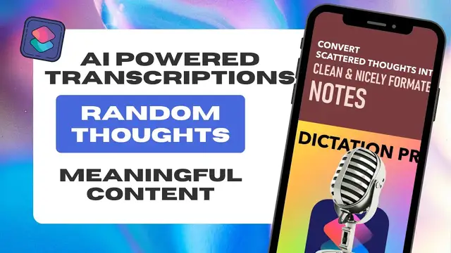 'Video thumbnail for Get Perfect Transcriptions Powered by AI Tools (Download My iPhone Shortcut)'