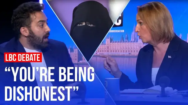 'Video thumbnail for Muslim commentator vs Reform MP: Should the burqa be banned? | LBC'