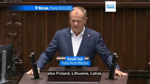 'Video thumbnail for Polish parliament votes to extend asylum suspension at Belarus border'