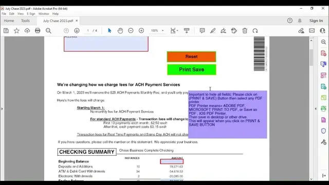 'Video thumbnail for Master Your Finances with the Chase July 2023 Business Statement Template'