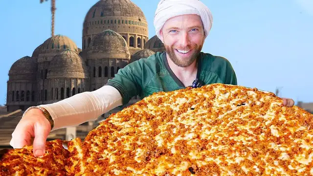 'Video thumbnail for IRAQI PIZZA Lahm Bi Ajeen!! STREET FOOD MASTERS in Mosul, Iraq!!'