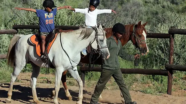 'Video thumbnail for In Namibia, horse-riding becomes therapy for children with special needs'