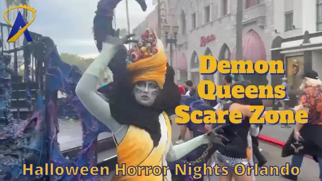 'Video thumbnail for Demon Queens Scare Zone at Halloween Horror Nights Orlando 2024'
