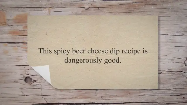 'Video thumbnail for Spicy Beer Cheese Dip Recipe'