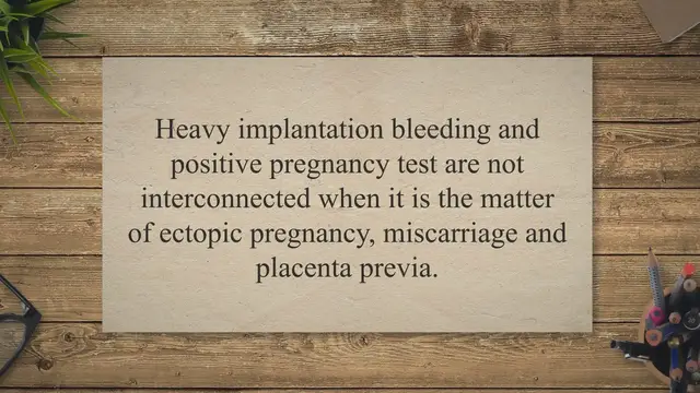 'Video thumbnail for Heavy implantation bleeding and positive pregnancy test'