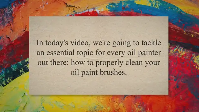 'Video thumbnail for How to Clean Oil Paint Brushes ?'